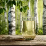 Birch Tree Juice: A Natural Drink with Surprising Health Benefits 7 Fresh birch tree juice on rustic table in forest